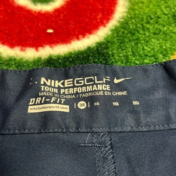 Nike Golf Shorts Mens 38 Navy Tour Performance Dri Fit Swoosh - Picture 2 of 4